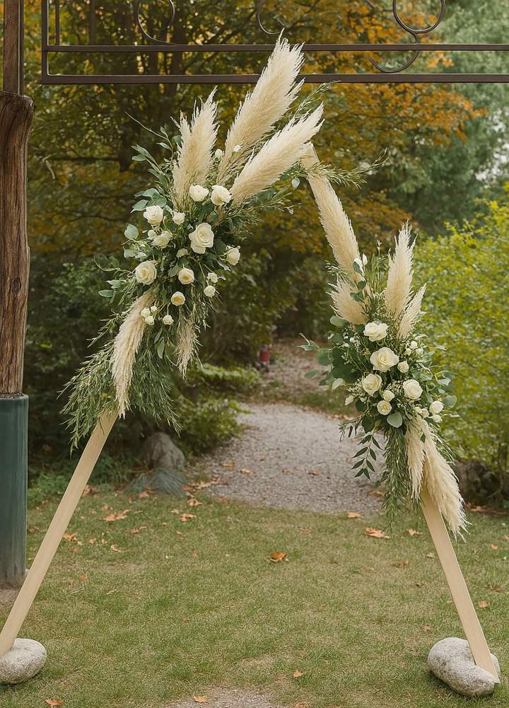 Arche décorée de fleurs Rumilly